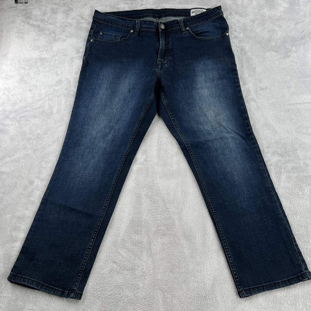 Buffalo David Bitton Jackson Jeans Mens 38x30 Dark Wash Straight Stretch Denim